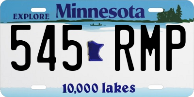 MN license plate 545RMP