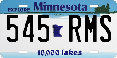MN license plate 545RMS