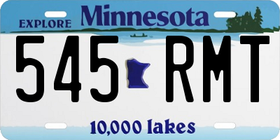 MN license plate 545RMT