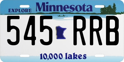 MN license plate 545RRB