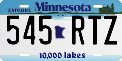 MN license plate 545RTZ