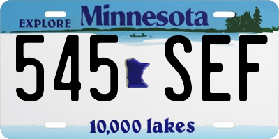 MN license plate 545SEF