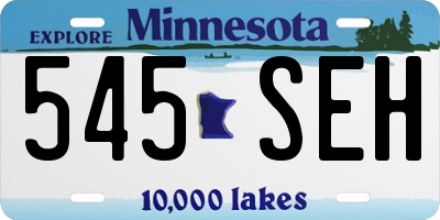 MN license plate 545SEH