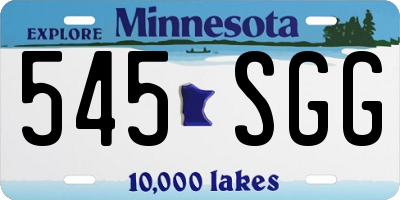 MN license plate 545SGG