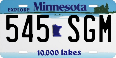 MN license plate 545SGM