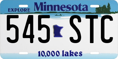 MN license plate 545STC