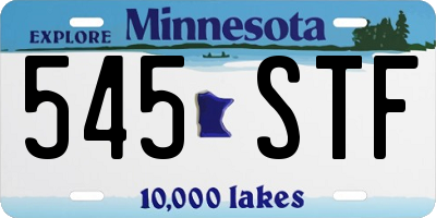 MN license plate 545STF