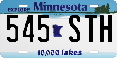 MN license plate 545STH