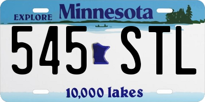 MN license plate 545STL