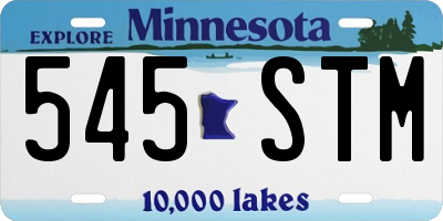 MN license plate 545STM