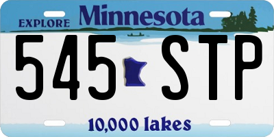 MN license plate 545STP