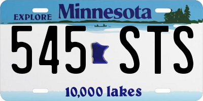 MN license plate 545STS