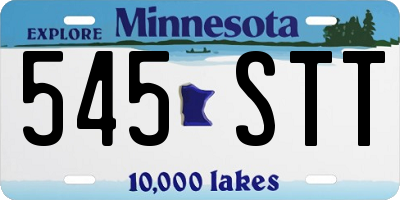MN license plate 545STT