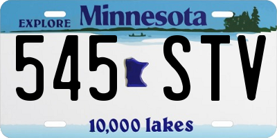 MN license plate 545STV