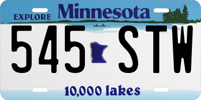 MN license plate 545STW