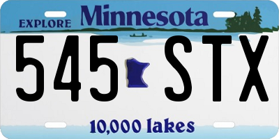 MN license plate 545STX
