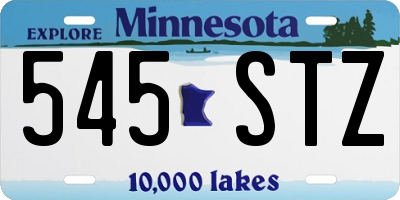 MN license plate 545STZ