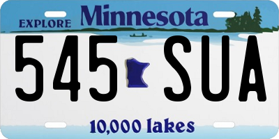 MN license plate 545SUA