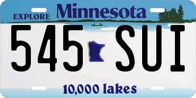 MN license plate 545SUI