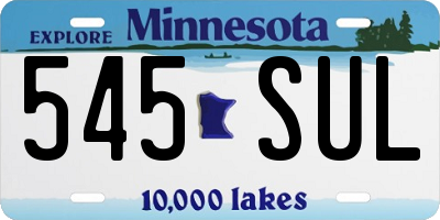 MN license plate 545SUL