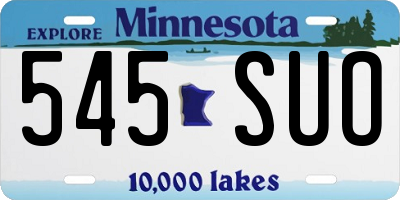 MN license plate 545SUO