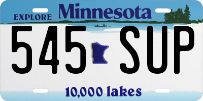 MN license plate 545SUP
