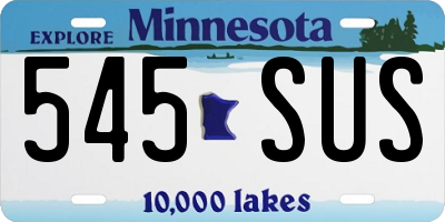 MN license plate 545SUS
