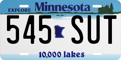 MN license plate 545SUT