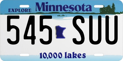 MN license plate 545SUU