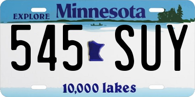 MN license plate 545SUY