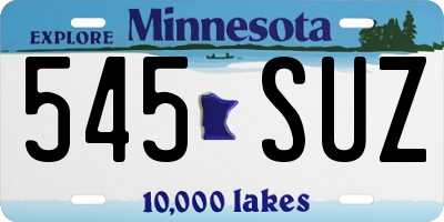 MN license plate 545SUZ