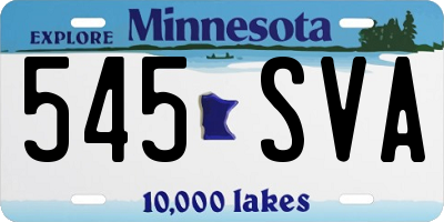MN license plate 545SVA