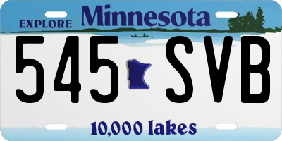 MN license plate 545SVB