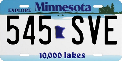 MN license plate 545SVE