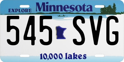 MN license plate 545SVG