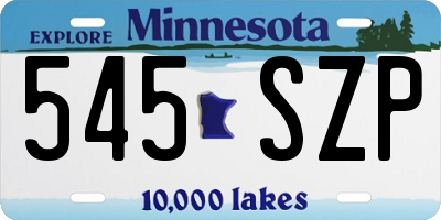 MN license plate 545SZP