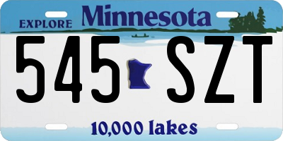 MN license plate 545SZT
