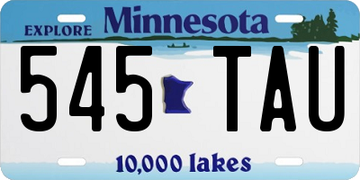 MN license plate 545TAU