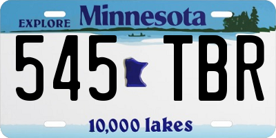 MN license plate 545TBR