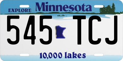 MN license plate 545TCJ