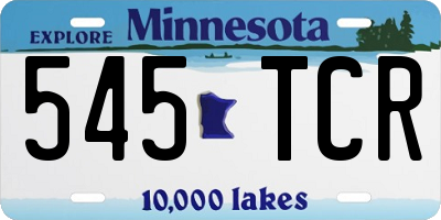 MN license plate 545TCR