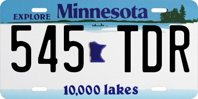 MN license plate 545TDR