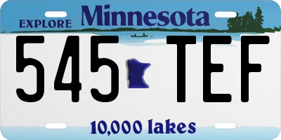 MN license plate 545TEF