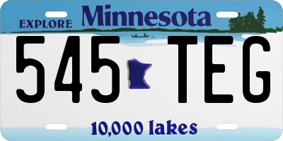 MN license plate 545TEG
