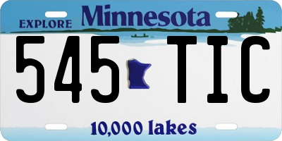 MN license plate 545TIC
