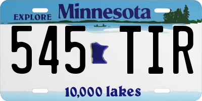 MN license plate 545TIR