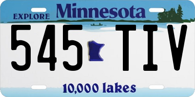 MN license plate 545TIV