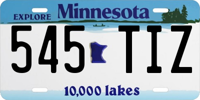 MN license plate 545TIZ