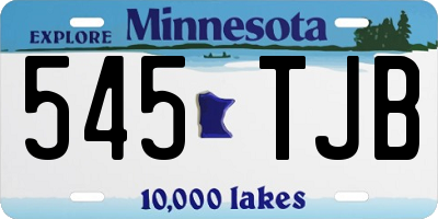 MN license plate 545TJB