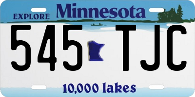 MN license plate 545TJC